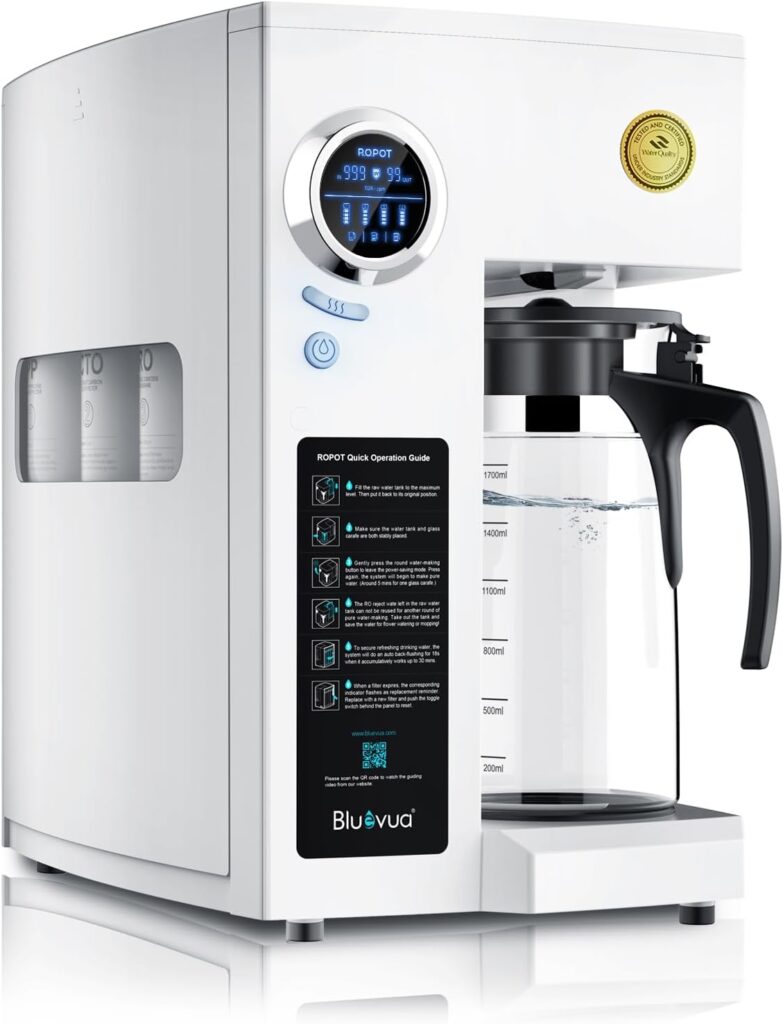 Bluevua Lite UV with Remineralization countertop water filtration system for well water
