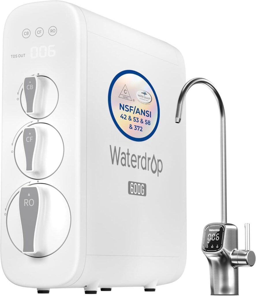 waterdrop G3P600 RO under sink water filtration system