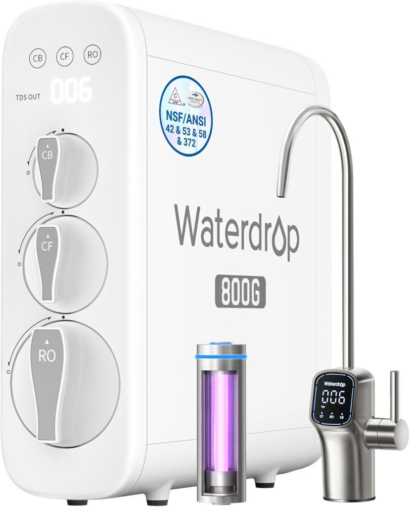waterdrop G3P800 RO under sink water filtration system