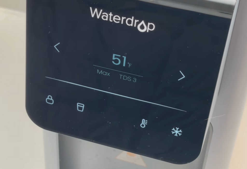 Waterdrop WD-A1 Countertop Reverse Osmosis System control panel