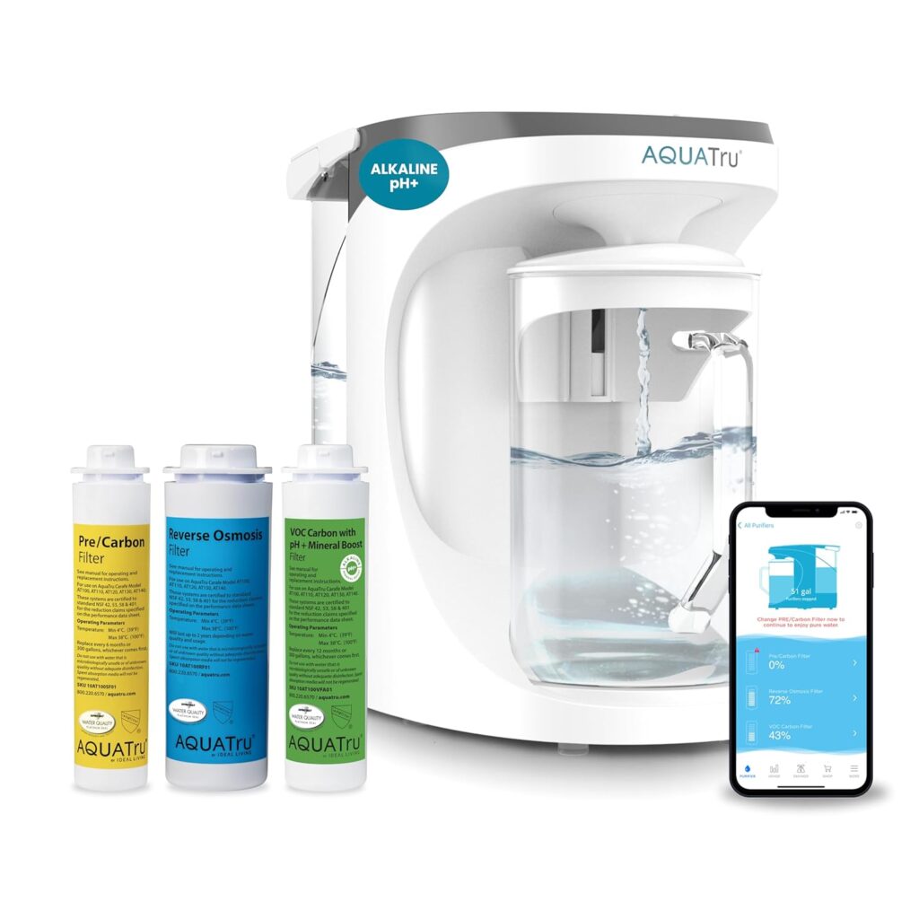 AquaTru Carafe Alkaline RO system with remineralization